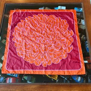 1979 Totes Rain Scarf Orange and Pink Headwrap Ascot Japan